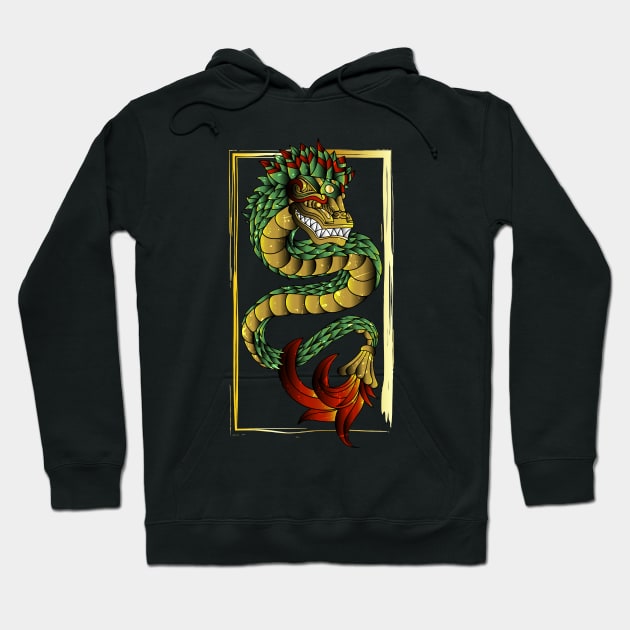 mayan serpent Hoodie by PaperHead